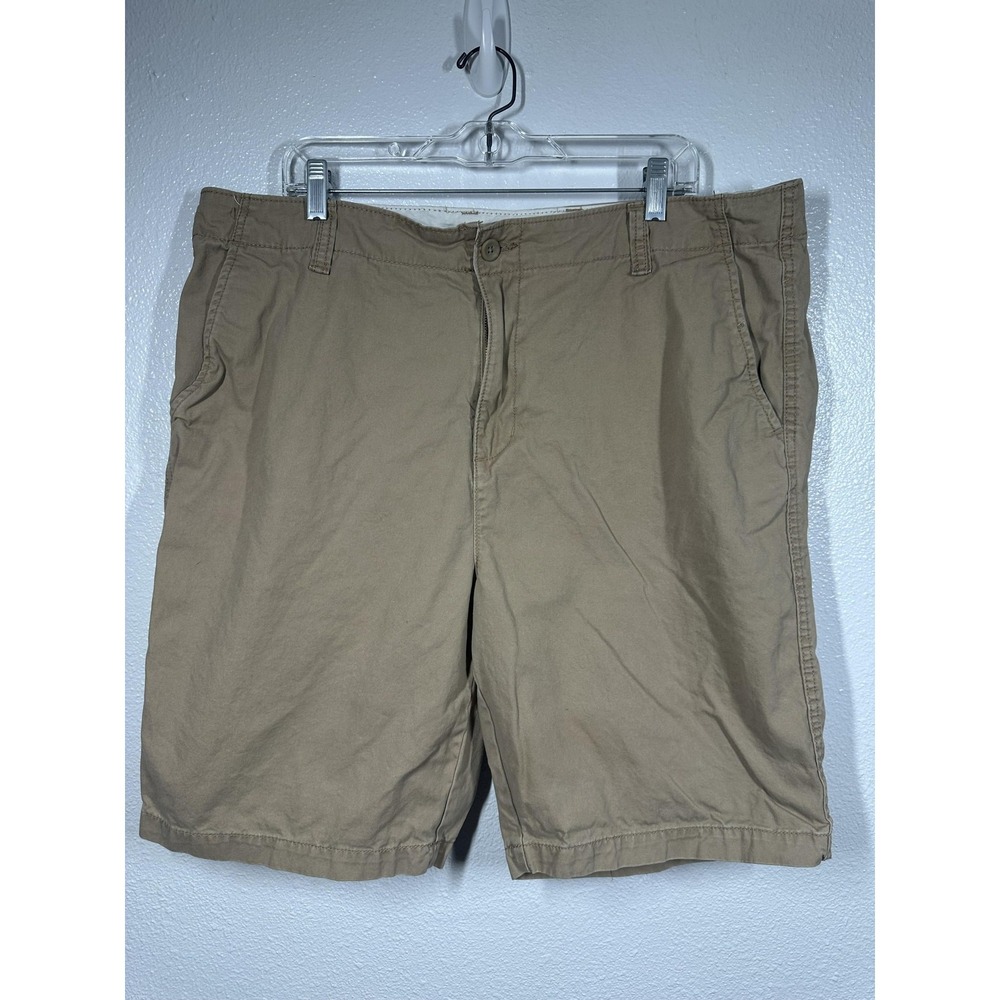 Old Navy Shorts Mens 40‎ Khaki Lived-In Straight Chino Flat Front Cotton Casual